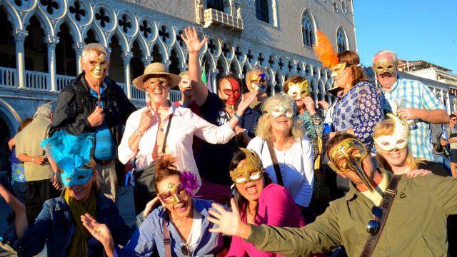 Carnival in Venice is an incredible event. Masks and costumes are worn by all the attendees and is popular worldwide